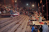 Varanasi - the Ganga Fire Arti at Dashaswamedh Ghat